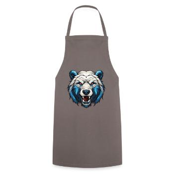 Polar Bear Portrait Polar Bear - Cooking Apron - grey - Front - AI Model Male 185 dark (185cm)