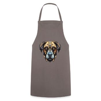 Portrait de chien Kangal - Tablier de cuisine - gris - Devant - AI Model Male 185 dark (185cm)