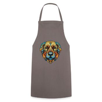 Portrait de chien Kangal - Tablier de cuisine - gris - Devant - AI Model Male 185 dark (185cm)