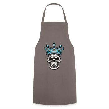 Couronne du Roi Crâne - Tablier de cuisine - gris - Devant - AI Model Male 185 dark (185cm)