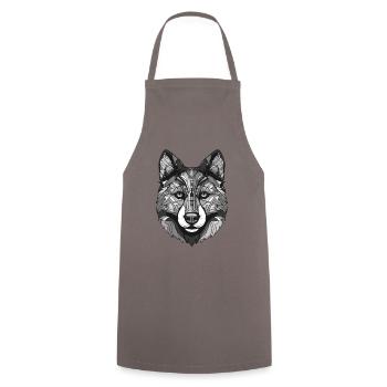 Akita Chien Portrait Animal - Tablier de cuisine - gris - Devant - AI Model Male 185 dark (185cm)