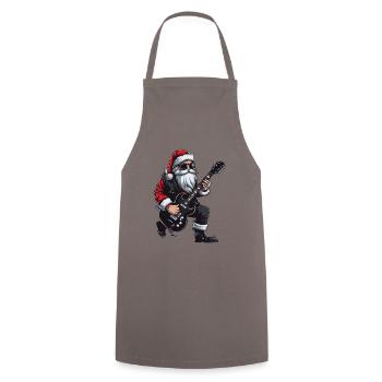 Weihnachtsmann Gitarre Santa Konzert Metal - Kochschürze - Grau - Vorne - AI Model Male 185 dark (185cm)
