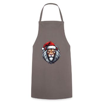 Lion Portrait Christmas - Cooking Apron - grey - Front - AI Model Male 185 dark (185cm)
