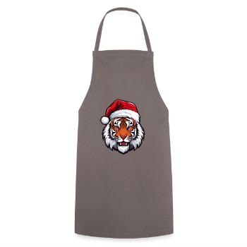 Portrait de tigre Noël - Tablier de cuisine - gris - Devant - AI Model Male 185 dark (185cm)