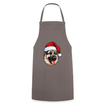 German Shepherd Dog Portrait Christmas - Cooking Apron - grey - Front - AI Model Male 185 dark (185cm)