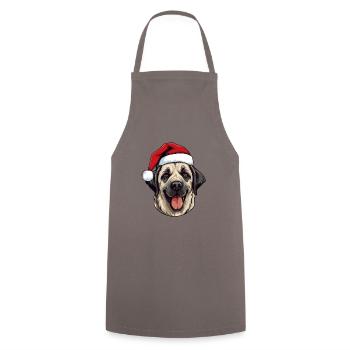 Kangal Dog Portrait Christmas - Cooking Apron - grey - Front - AI Model Male 185 dark (185cm)