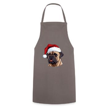 Portrait de Noël tête de chien Boerboel - Tablier de cuisine - gris - Devant - AI Model Male 185 dark (185cm)