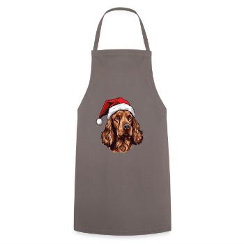 Irish Setter Hund Weihnachten Lustig Xmas - Kochschürze - Grau - Vorne - AI Model Male 185 dark (185cm)
