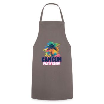 Vacances de l’équipage de fête à Cancun - Tablier de cuisine - gris - Devant - AI Model Male 185 dark (185cm)