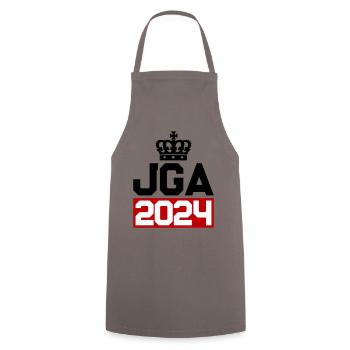 Junggesellenabschied Jga 2024 - Kochschürze - Grau - Vorne - AI Model Male 185 dark (185cm)