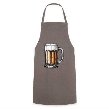 Chope de bière Bière - Tablier de cuisine - gris - Devant - AI Model Male 185 dark (185cm)