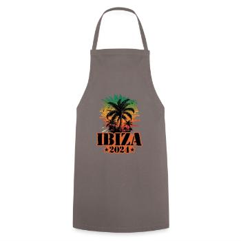 Ibiza 2024 Team Palm Trees Multicolored - Cooking Apron - grey - Front - AI Model Male 185 dark (185cm)