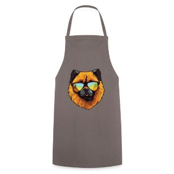 Chow Chow Portrait De Tête De Chien Cool - Tablier de cuisine - gris - Devant - AI Model Male 185 dark (185cm)