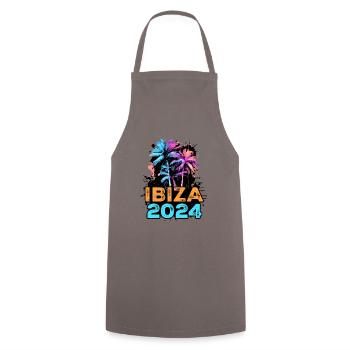 Ibiza 2024 Reise - Kochschürze - Grau - Vorne - AI Model Male 185 dark (185cm)