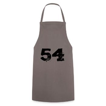 54 Maillot numéro - Tablier de cuisine - gris - Devant - AI Model Male 185 dark (185cm)