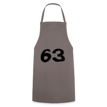 63 Number jersey - Cooking Apron - grey - Front - AI Model Male 185 dark (185cm)