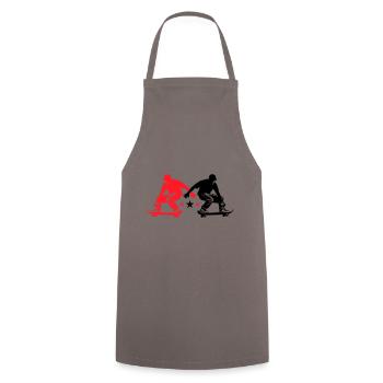 Skateboard Homme Silhouette Skateboard - Tablier de cuisine - gris - Devant - AI Model Male 185 dark (185cm)