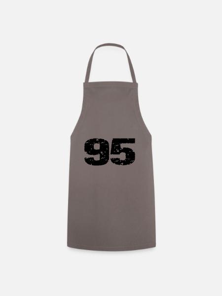 95 Zahl Trikot - Kochschürze - Grau