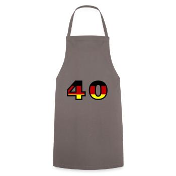 40 Number Germany Jersey - Cooking Apron - grey - Front - AI Model Male 185 dark (185cm)