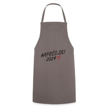 Après Ski 2024 Heart Trip - Cooking Apron - grey - Front - AI Model Male 185 dark (185cm)