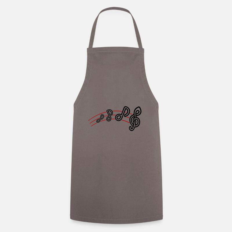 Musical Notes Symbol Music - Cooking Apron - grey