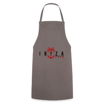 Ibiza Crew Anchor Palm Tree Holidays - Cooking Apron - grey - Front - AI Model Male 185 dark (185cm)