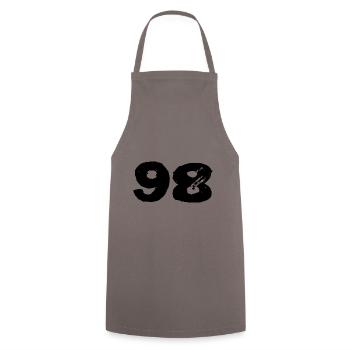 98 Numéro maillot - Tablier de cuisine - gris - Devant - AI Model Male 185 dark (185cm)