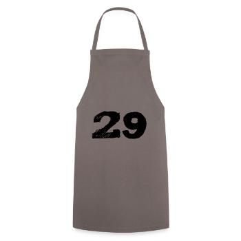 29 Zahl Trikot - Kochschürze - Grau - Vorne - AI Model Male 185 dark (185cm)