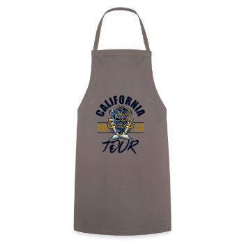 California 2023 Skeleton - Cooking Apron - grey - Front - AI Model Male 185 dark (185cm)