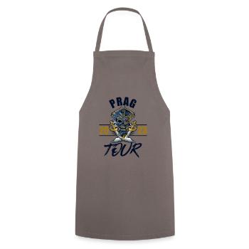 Prague 2023 Skeleton - Cooking Apron - grey - Front - AI Model Male 185 dark (185cm)