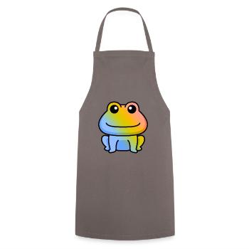 Frog Comic Animal - Cooking Apron - grey - Front - AI Model Male 185 dark (185cm)