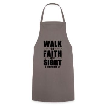 Trusting the Bible - Cooking Apron - grey - Front - AI Model Male 185 dark (185cm)