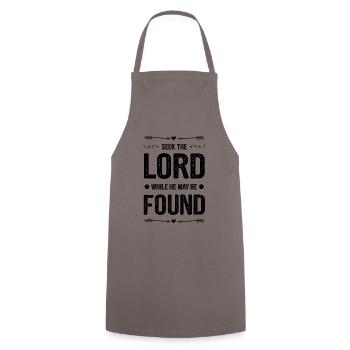 gott bibel spruch - Kochschürze - Grau - Vorne - AI Model Male 185 dark (185cm)
