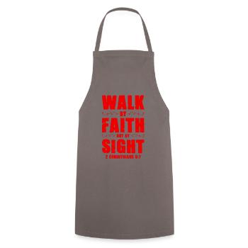 Trusting the Bible - Cooking Apron - grey - Front - AI Model Male 185 dark (185cm)