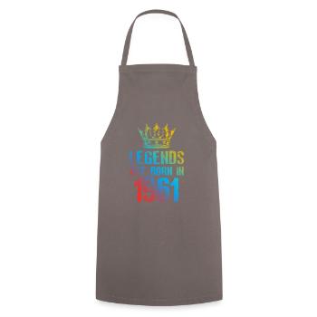 1961 Legends Born In - Cooking Apron - grey - Front - AI Model Male 185 dark (185cm)