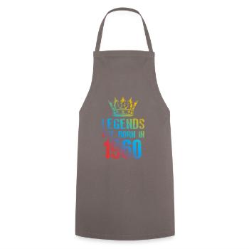 1960 Légendes nées en - Tablier de cuisine - gris - Devant - AI Model Male 185 dark (185cm)
