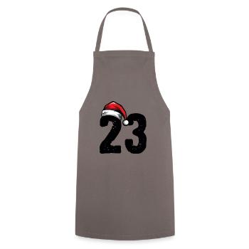 23 Numéro Noël - Tablier de cuisine - gris - Devant - AI Model Male 185 dark (185cm)