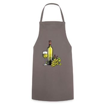 Verre à vin VinRaisins Vin - Tablier de cuisine - gris - Devant - AI Model Male 185 dark (185cm)