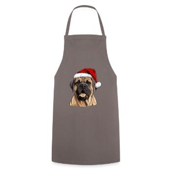 Boerboel chien Noël Portrait de Noël - Tablier de cuisine - gris - Devant - AI Model Male 185 dark (185cm)
