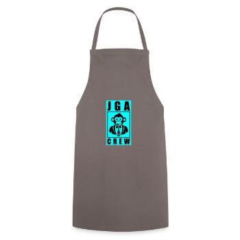 JGA Crew Junggesellenabschied Affe - Kochschürze - Grau - Vorne - AI Model Male 185 dark (185cm)
