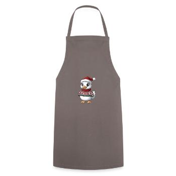Gans Weihnachten Comic - Kochschürze - Grau - Vorne - AI Model Male 185 dark (185cm)