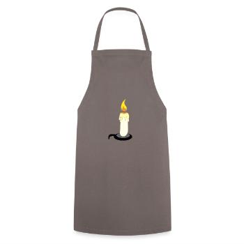 Kerze Feuer Licht Entspannen Romantik - Kochschürze - Grau - Vorne - AI Model Male 185 dark (185cm)