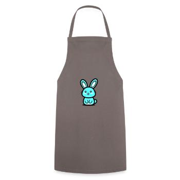 Hase Ostern Icon - Kochschürze - Grau - Vorne - AI Model Male 185 dark (185cm)