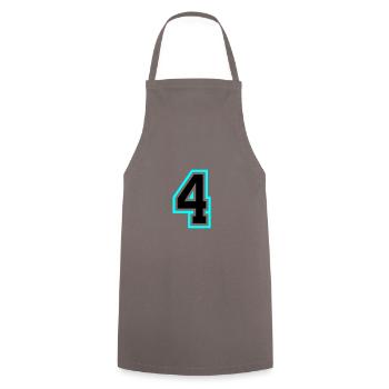 4 Symbole numérique - Tablier de cuisine - gris - Devant - AI Model Male 185 dark (185cm)