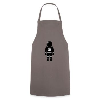 Astronaut Space - Cooking Apron - grey - Front - AI Model Male 185 dark (185cm)