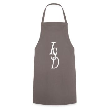 LSD Sprüche - Kochschürze - Grau - Vorne - AI Model Male 185 dark (185cm)