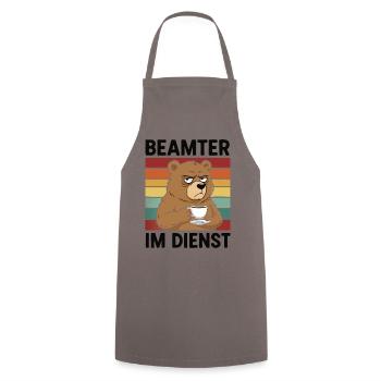 Beamter Kaffee Bär Beamtentum Beamte - Kochschürze - Grau - Vorne - AI Model Male 185 dark (185cm)