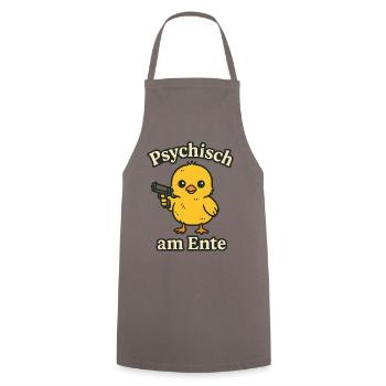 Ich Bin Am Ende Psychisch am Ente - Kochschürze - Grau - Vorne - AI Model Male 185 dark (185cm)