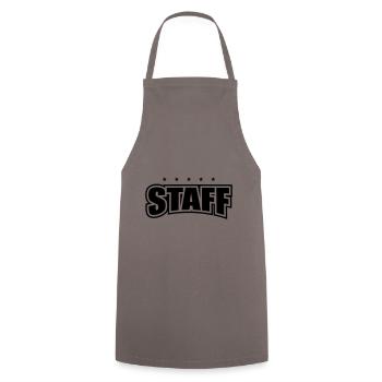 Staff Members - Cooking Apron - grey - Front - AI Model Male 185 dark (185cm)