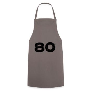 80 number jersey - Cooking Apron - grey - Front - AI Model Male 185 dark (185cm)